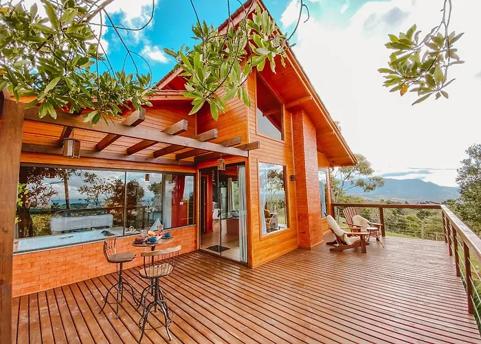 Cabana Romantica Na Serra Com Hidro, Lareira, Lagos E Trilhas