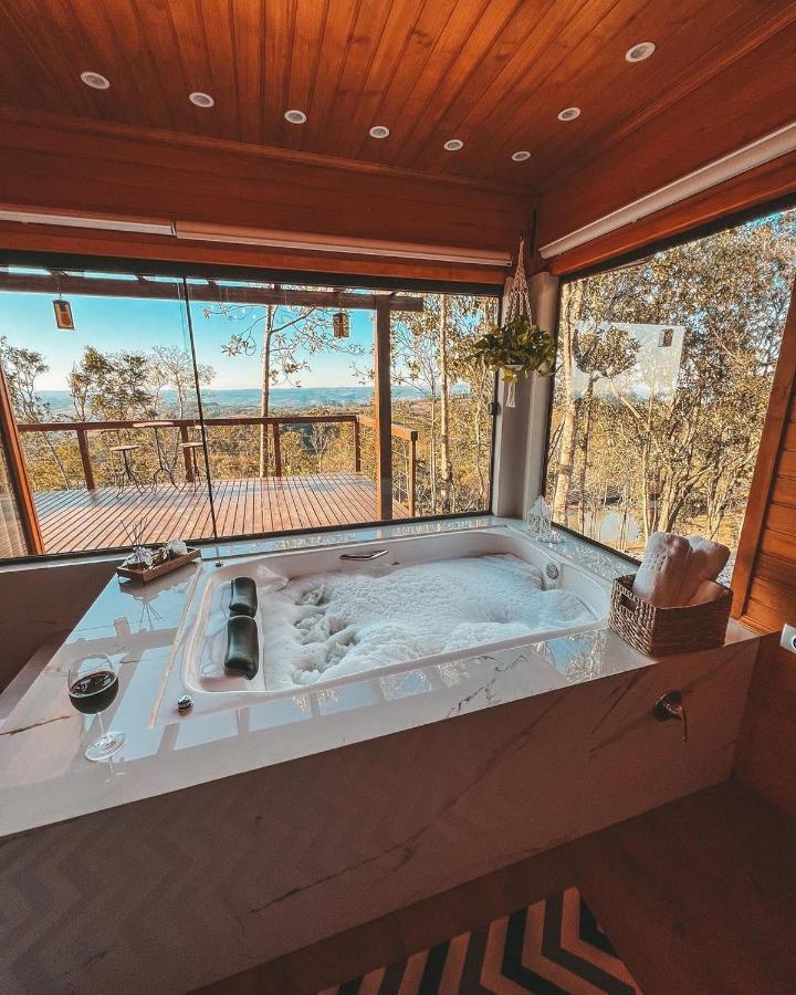 Romantica Na Serra Com Hidro, Lareira, Lagos E Trilhas Chalet *